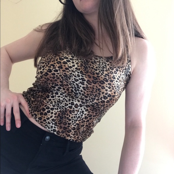 Tops - Fuzzy cheetah leopard print tank